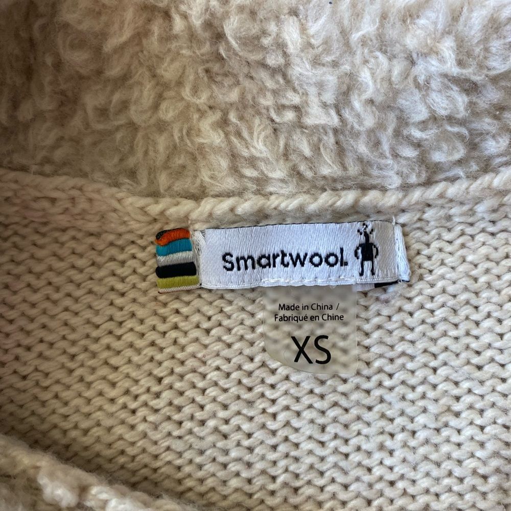 Smartwool XS Wool Blend Lodge Tunic Pullover Sweater Cream - Picture 6 of 8